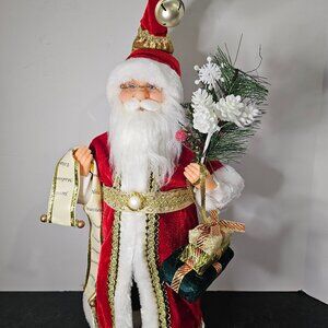 Windy Hill Collection 16" Standing Naughty Or Nice Name List Santa Claus